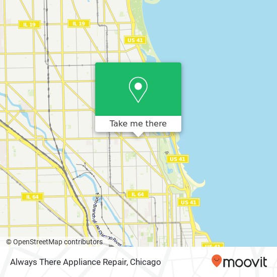 Always There Appliance Repair map