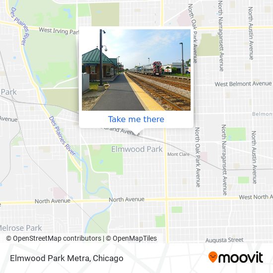Mapa de Elmwood Park Metra