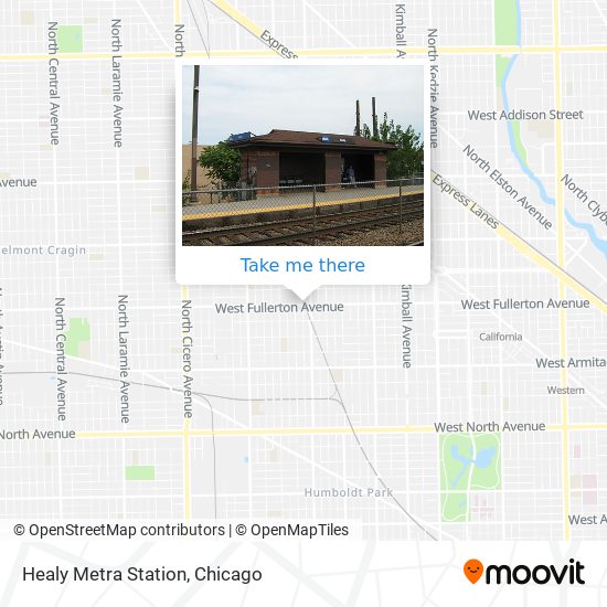 Healy Metra Station map