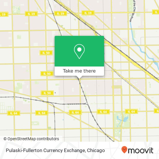Mapa de Pulaski-Fullerton Currency Exchange