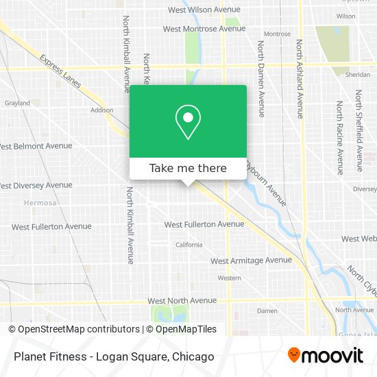 Planet Fitness - Logan Square map