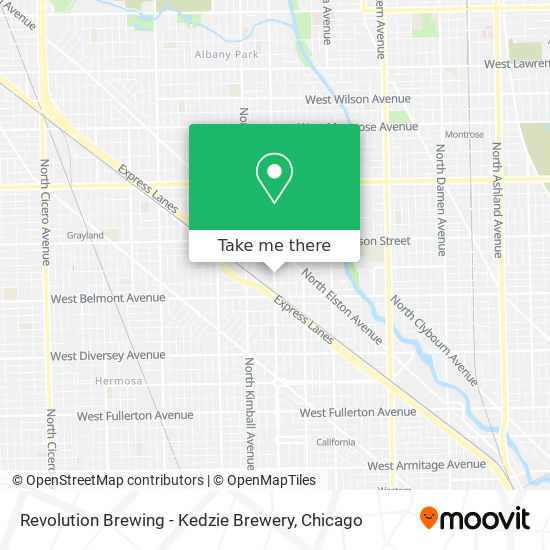 Mapa de Revolution Brewing - Kedzie Brewery