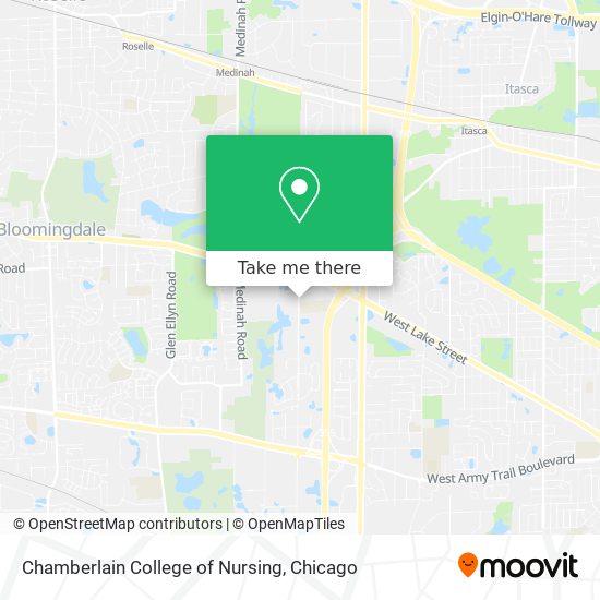 Chamberlain College of Nursing map