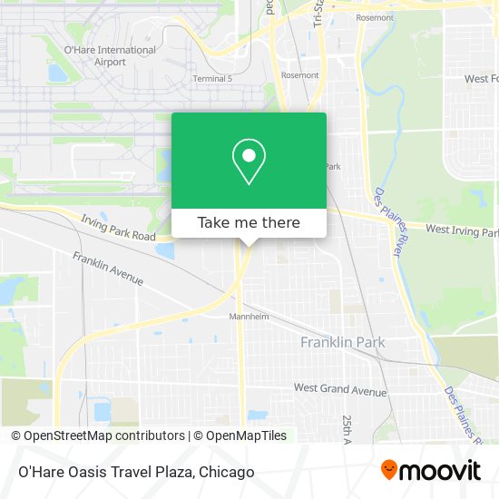 O'Hare Oasis Travel Plaza map