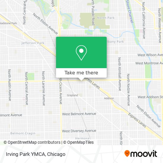 Irving Park YMCA map