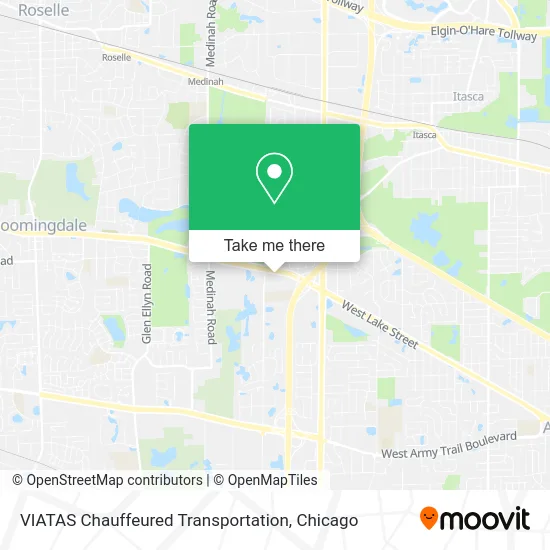 VIATAS Chauffeured Transportation map
