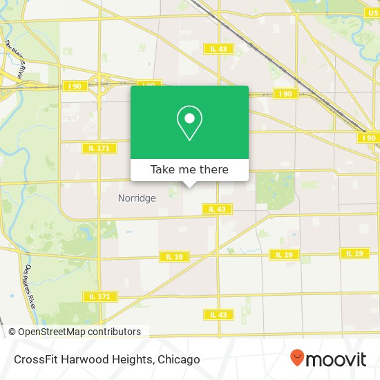 CrossFit Harwood Heights map