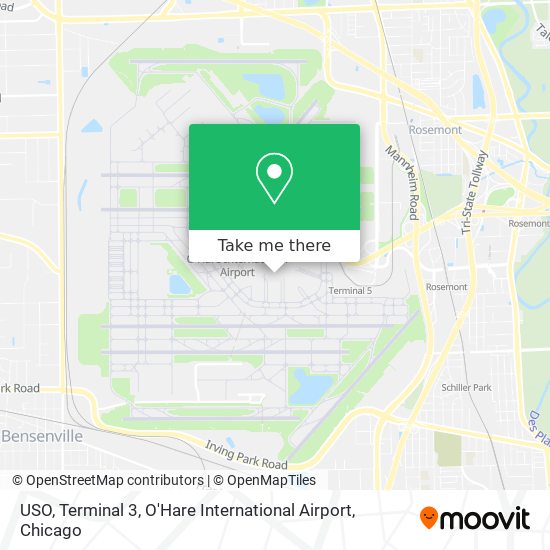 Mapa de USO,  Terminal 3, O'Hare International Airport
