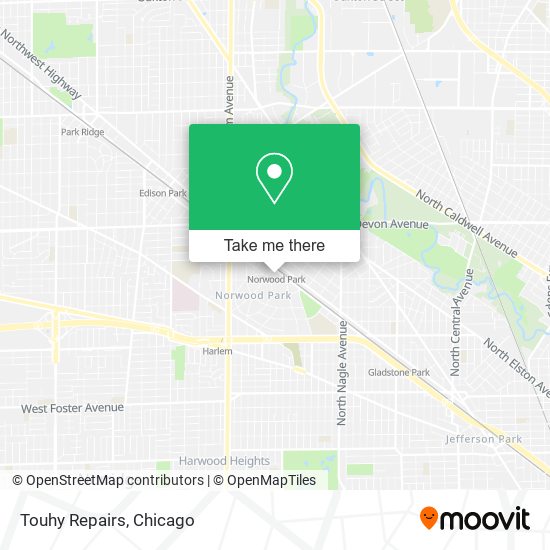 Touhy Repairs map