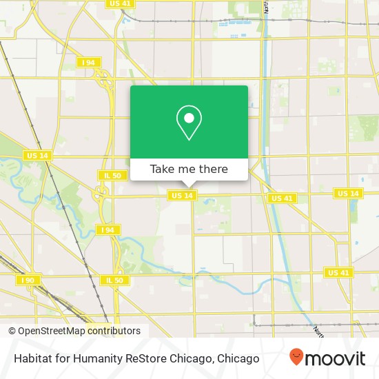 Habitat for Humanity ReStore Chicago map