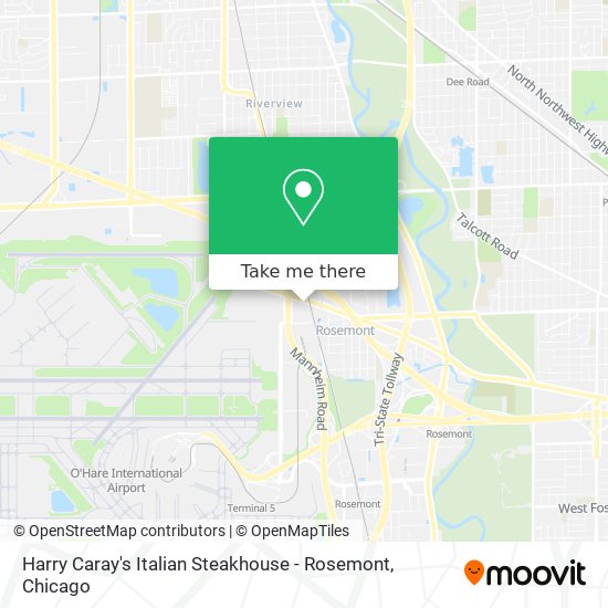 Harry Caray's Italian Steakhouse - Rosemont map