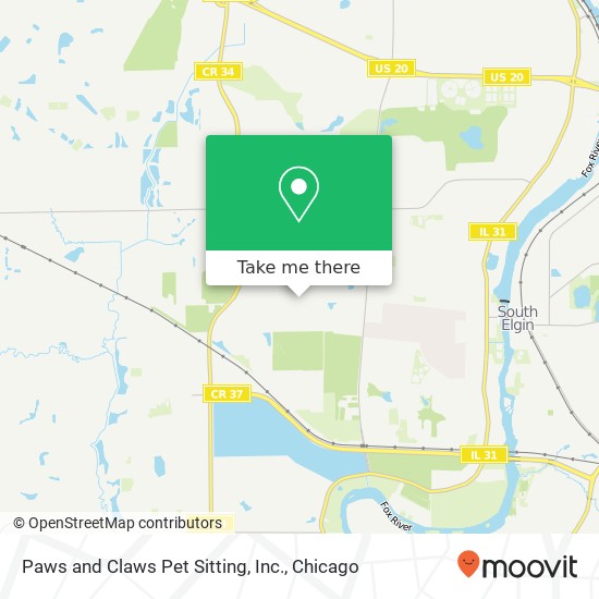 Mapa de Paws and Claws Pet Sitting, Inc.