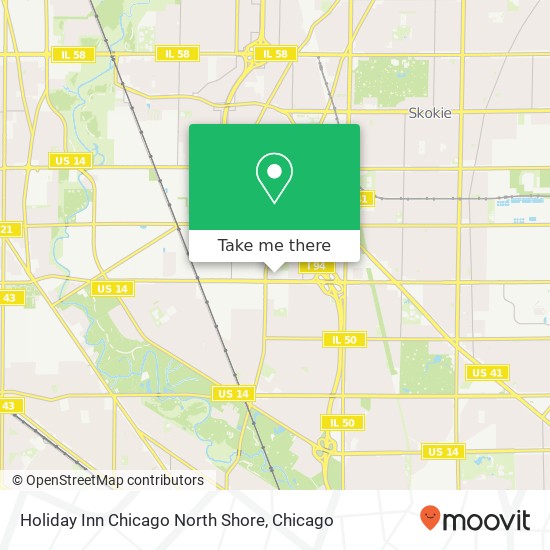 Holiday Inn Chicago North Shore map