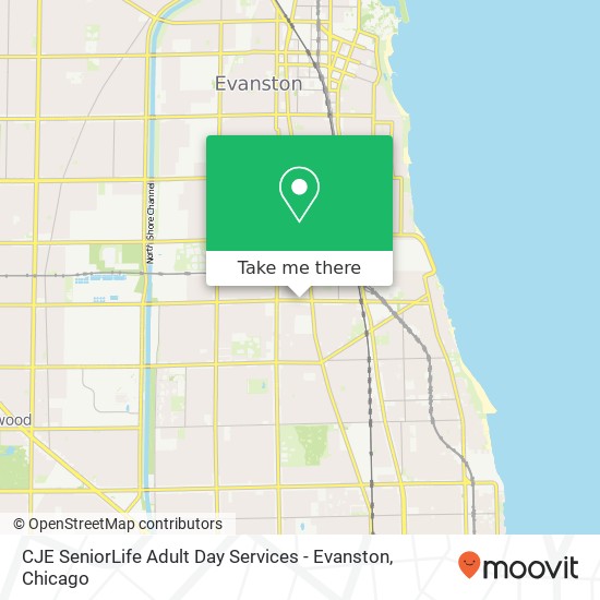 Mapa de CJE SeniorLife Adult Day Services - Evanston