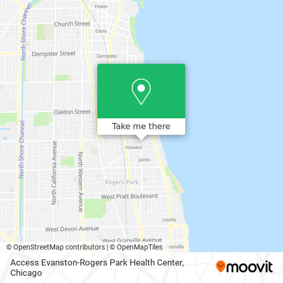 Access Evanston-Rogers Park Health Center map