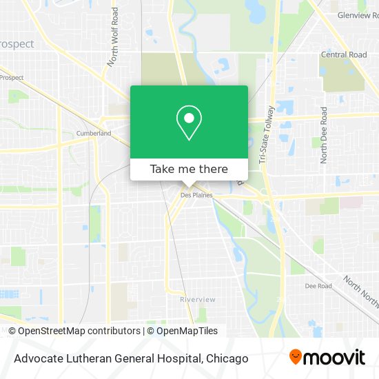 Advocate Lutheran General Hospital map