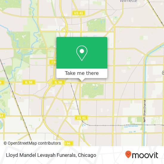 Mapa de Lloyd Mandel Levayah Funerals