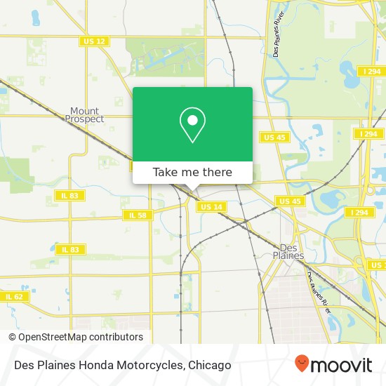 Des Plaines Honda Motorcycles map