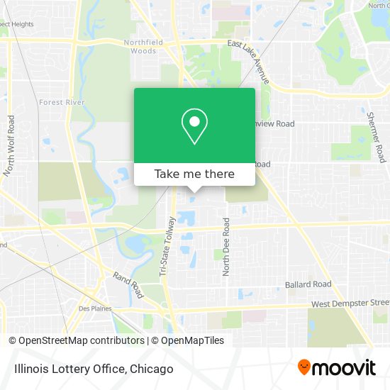 Mapa de Illinois Lottery Office