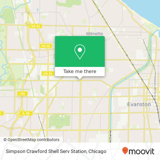 Mapa de Simpson Crawford Shell Serv Station
