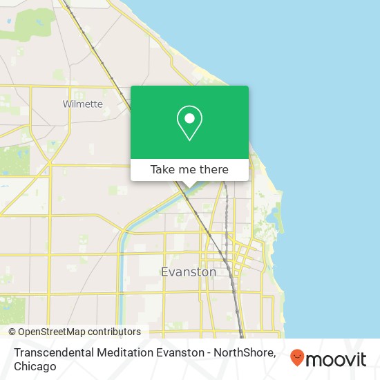 Transcendental Meditation Evanston - NorthShore map