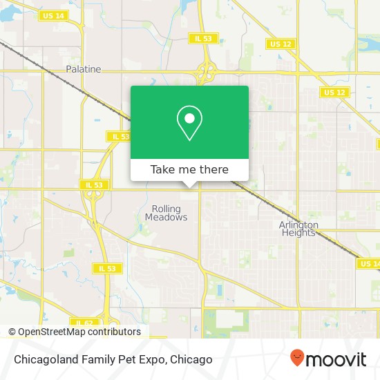 Mapa de Chicagoland Family Pet Expo