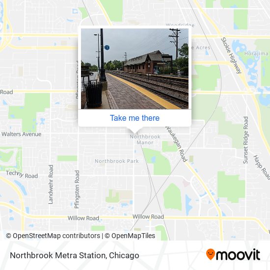 Northbrook Metra Station map