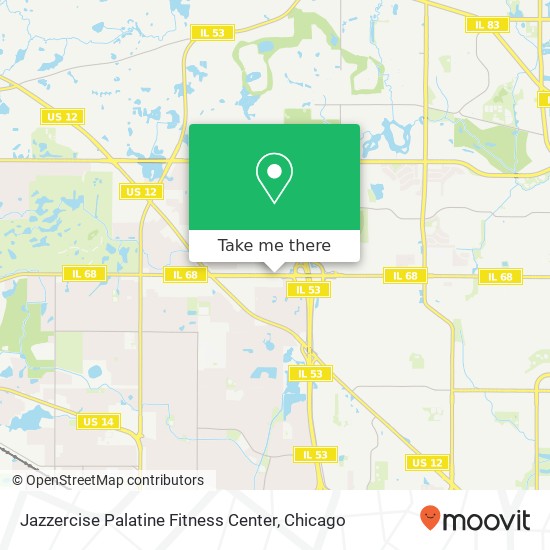 Mapa de Jazzercise Palatine Fitness Center