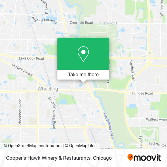 Mapa de Cooper's Hawk Winery & Restaurants