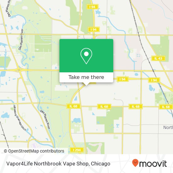 Mapa de Vapor4Life Northbrook Vape Shop