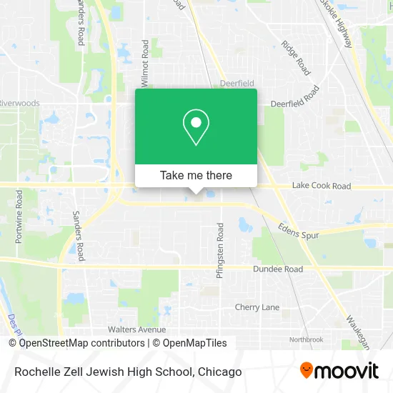Rochelle Zell Jewish High School map