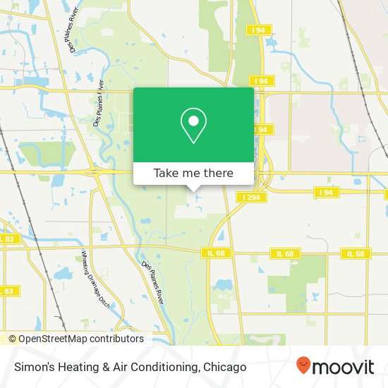 Simon's Heating & Air Conditioning map