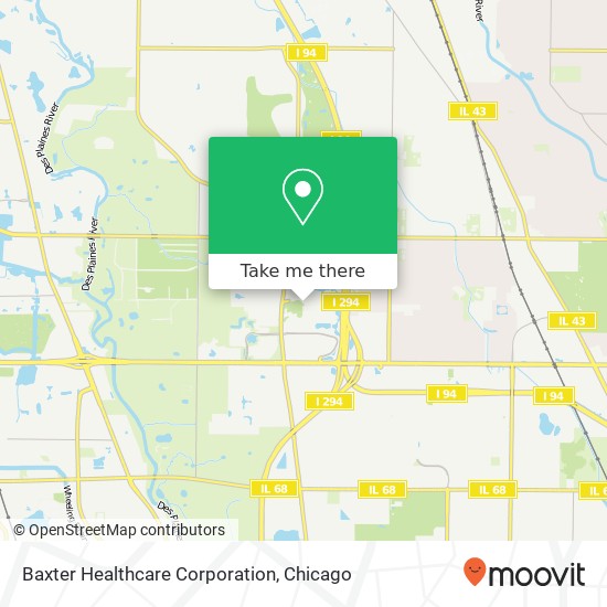 Baxter Healthcare Corporation map