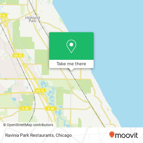 Mapa de Ravinia Park Restaurants