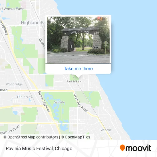 Ravinia Music Festival map