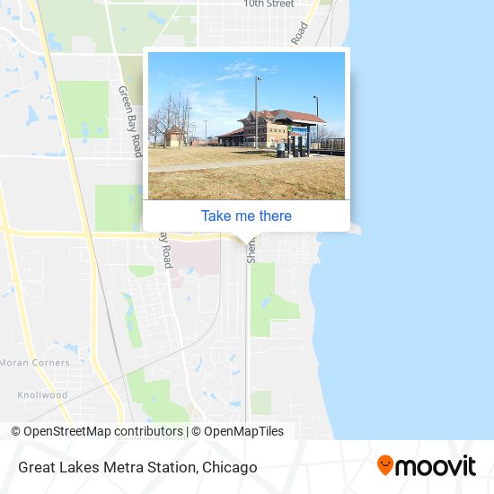 Great Lakes Metra Station map