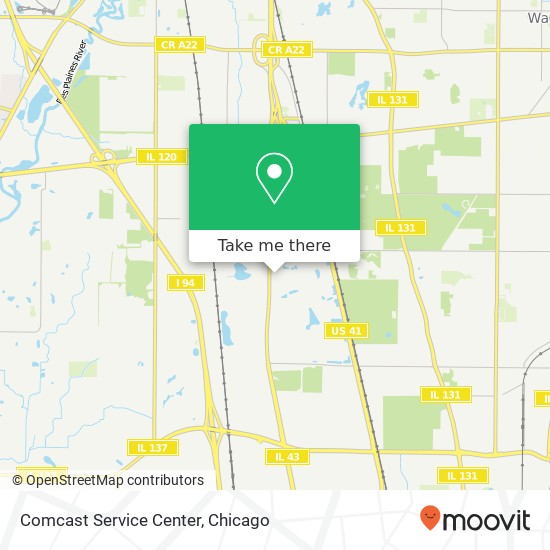 Mapa de Comcast Service Center