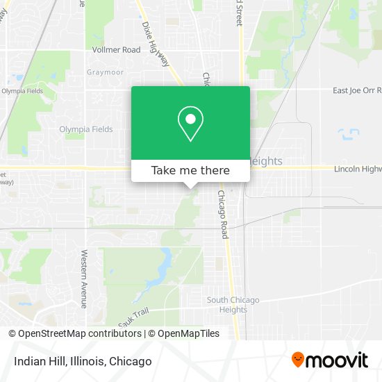 Mapa de Indian Hill, Illinois