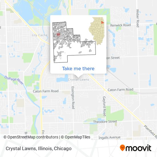 Mapa de Crystal Lawns, Illinois