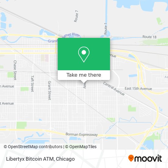 Mapa de Libertyx Bitcoin ATM