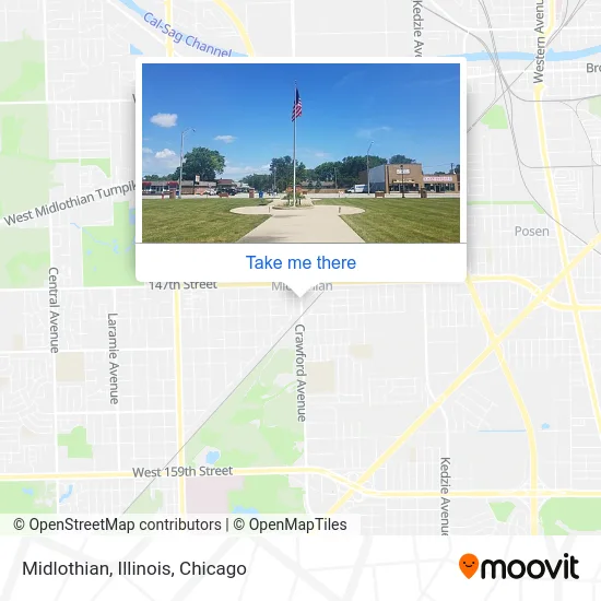 Midlothian, Illinois map