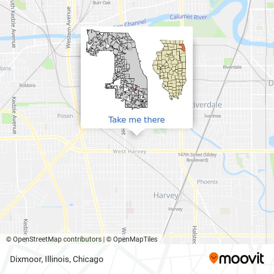 Mapa de Dixmoor, Illinois