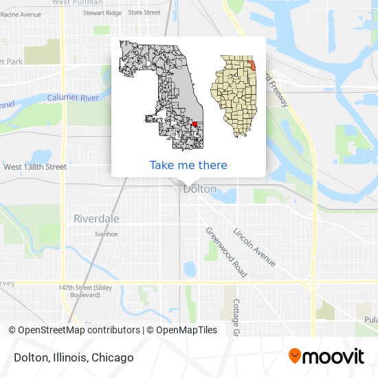 Dolton, Illinois map