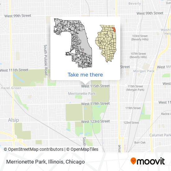 Mapa de Merrionette Park, Illinois