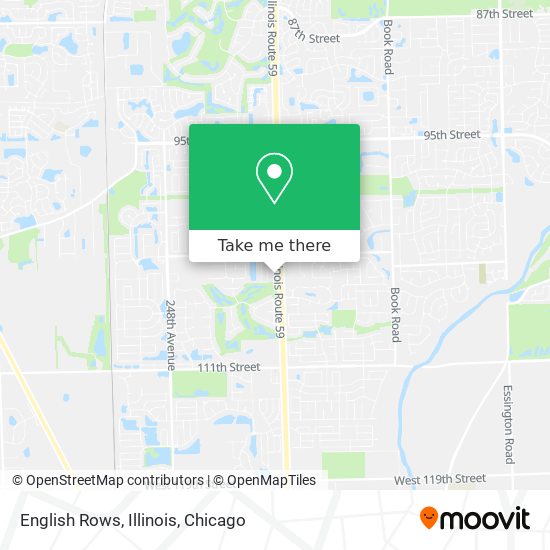 English Rows, Illinois map