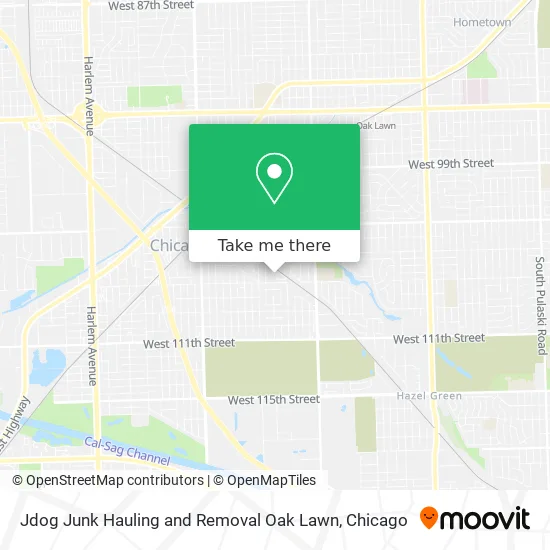 Jdog Junk Hauling and Removal Oak Lawn map