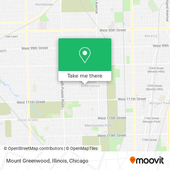 Mapa de Mount Greenwood, Illinois