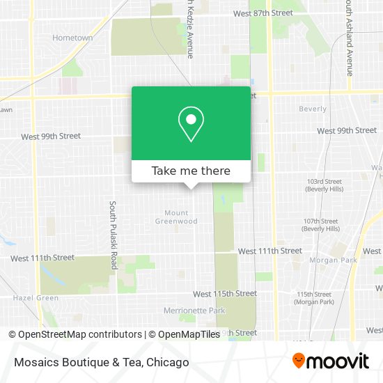 Mosaics Boutique & Tea map