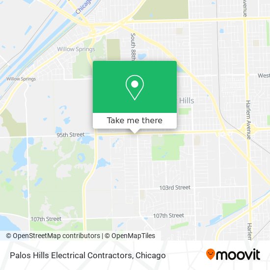 Mapa de Palos Hills Electrical Contractors