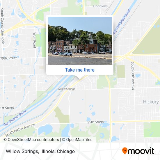 Mapa de Willow Springs, Illinois